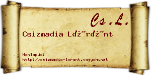 Csizmadia Lóránt névjegykártya
