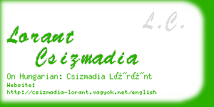 lorant csizmadia business card